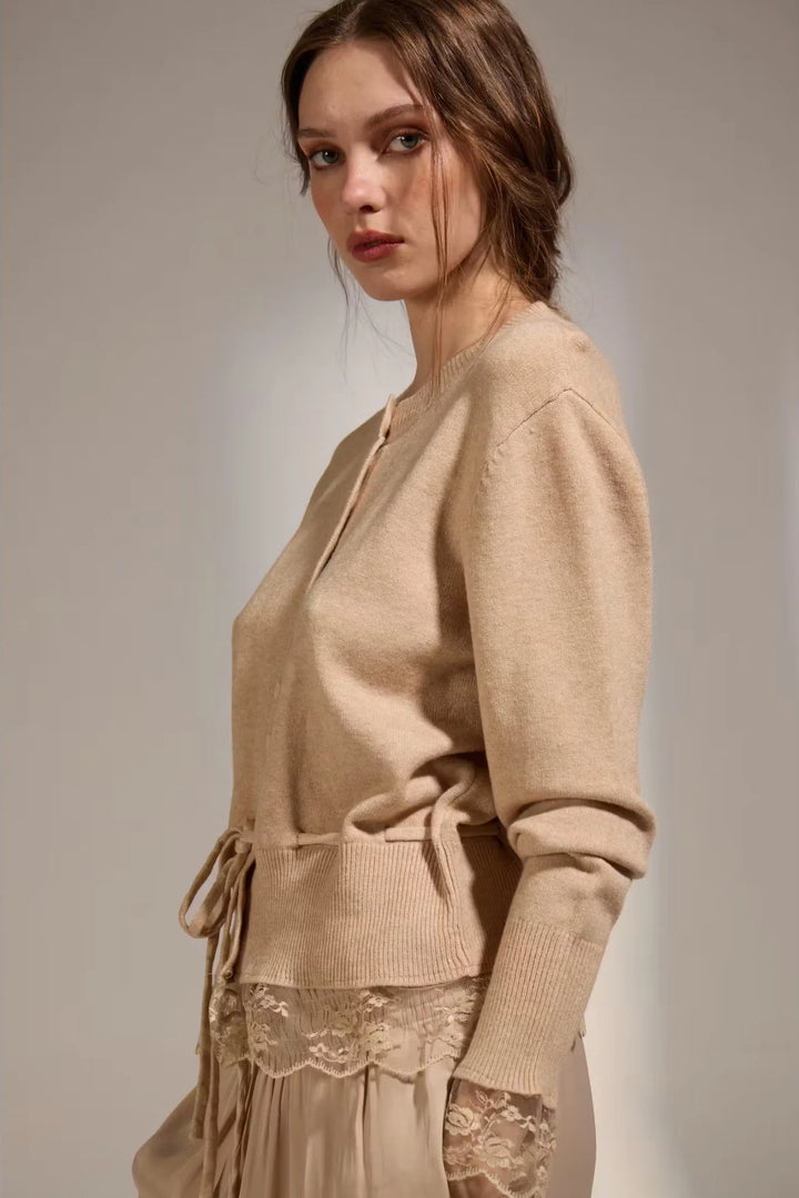 Lace Trim Sweater