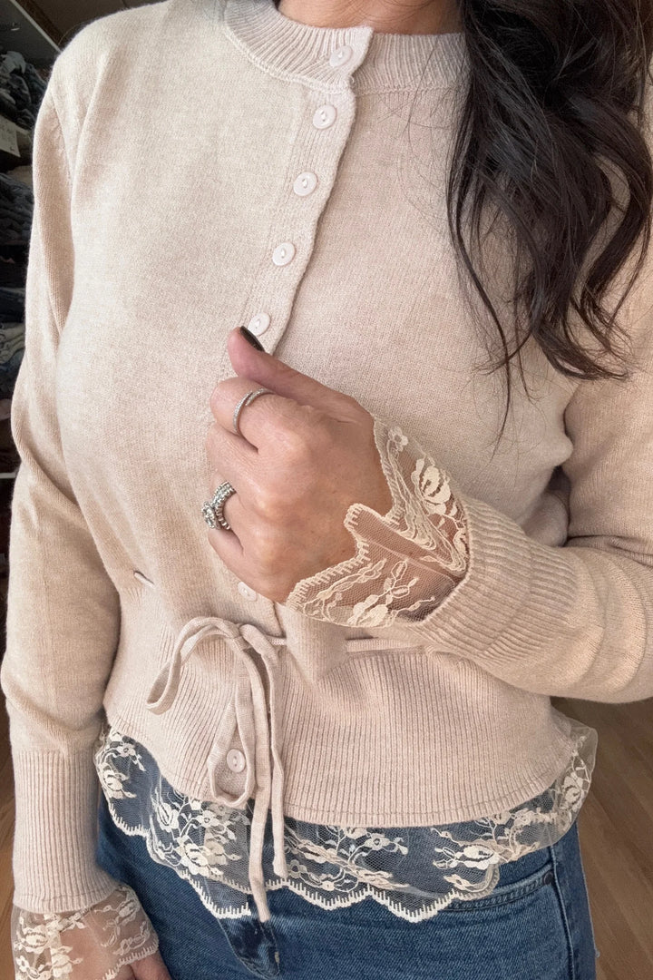 Lace Trim Sweater