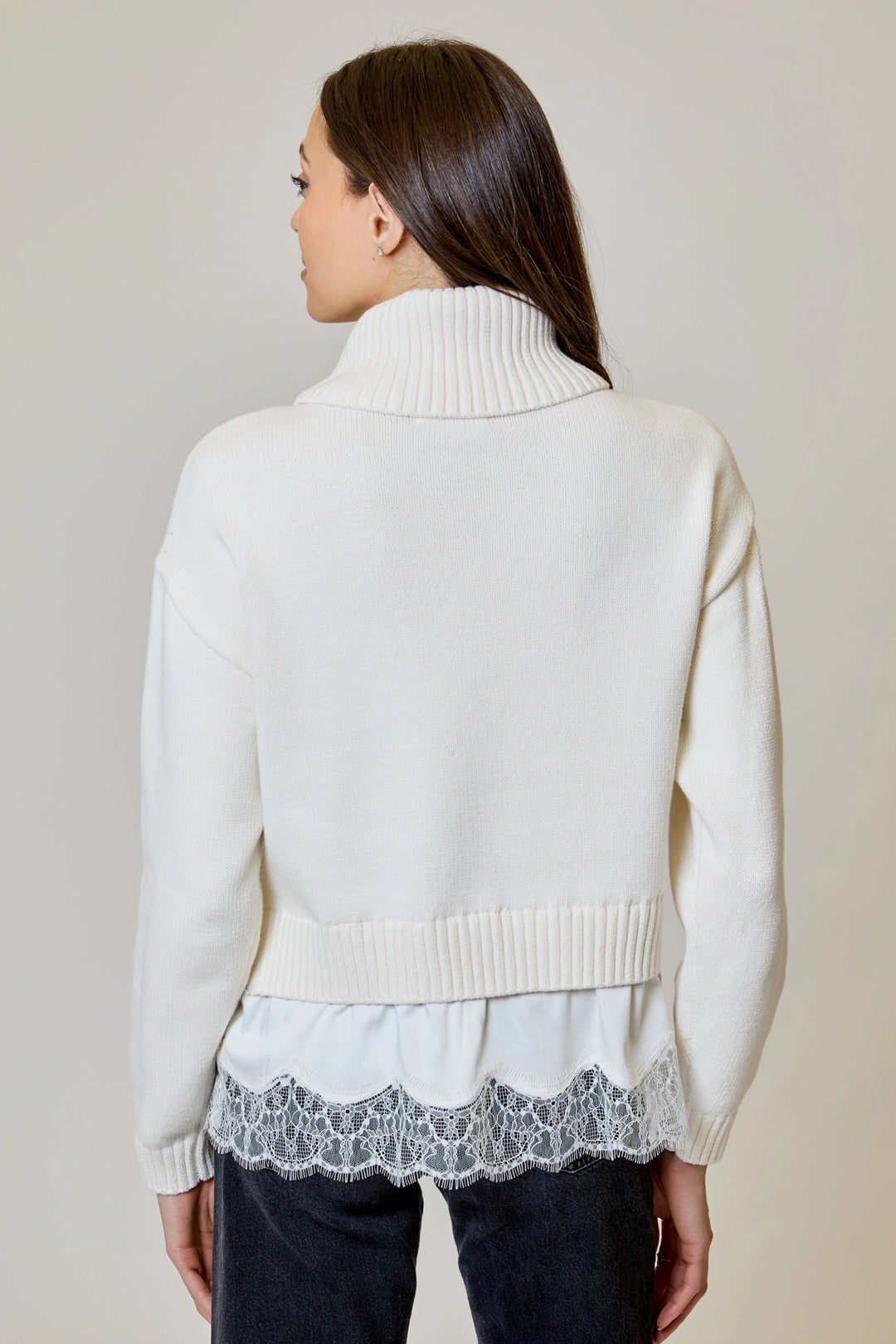 Cowl Neck 2fer Sweater