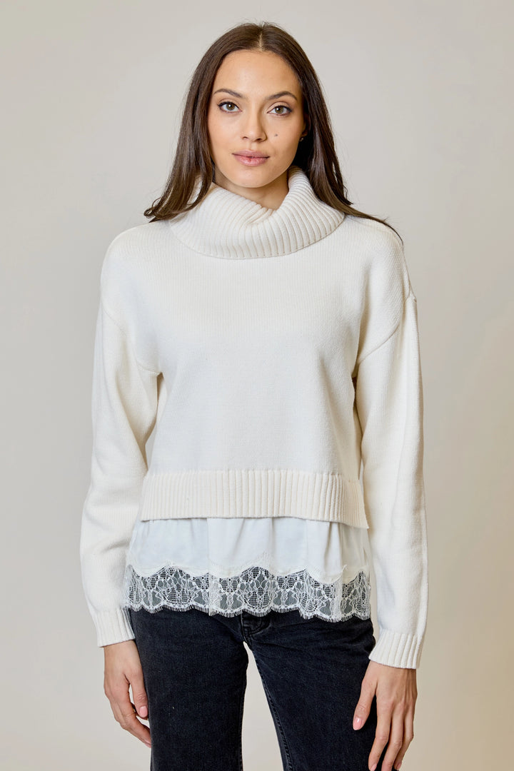 Cowl Neck 2fer Sweater