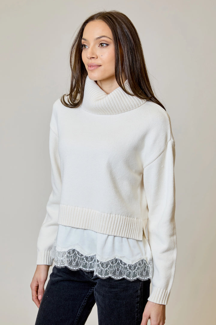 Cowl Neck 2fer Sweater