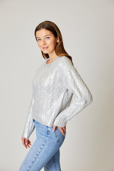 Foil Crew Neck Sweater
