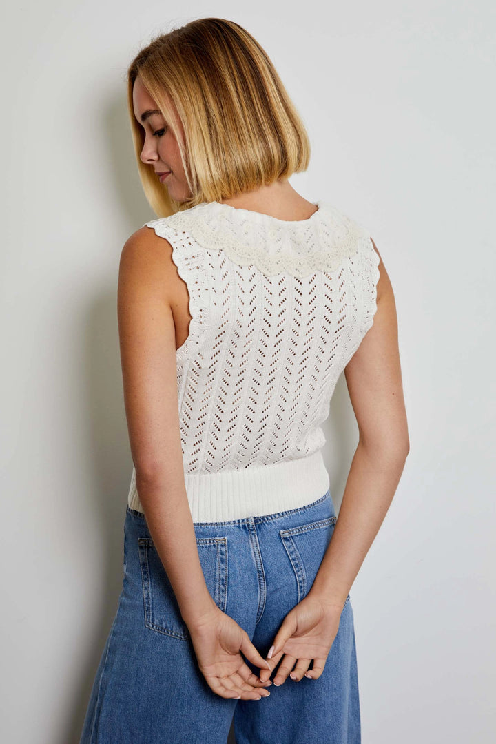 Lace Trim Sweater