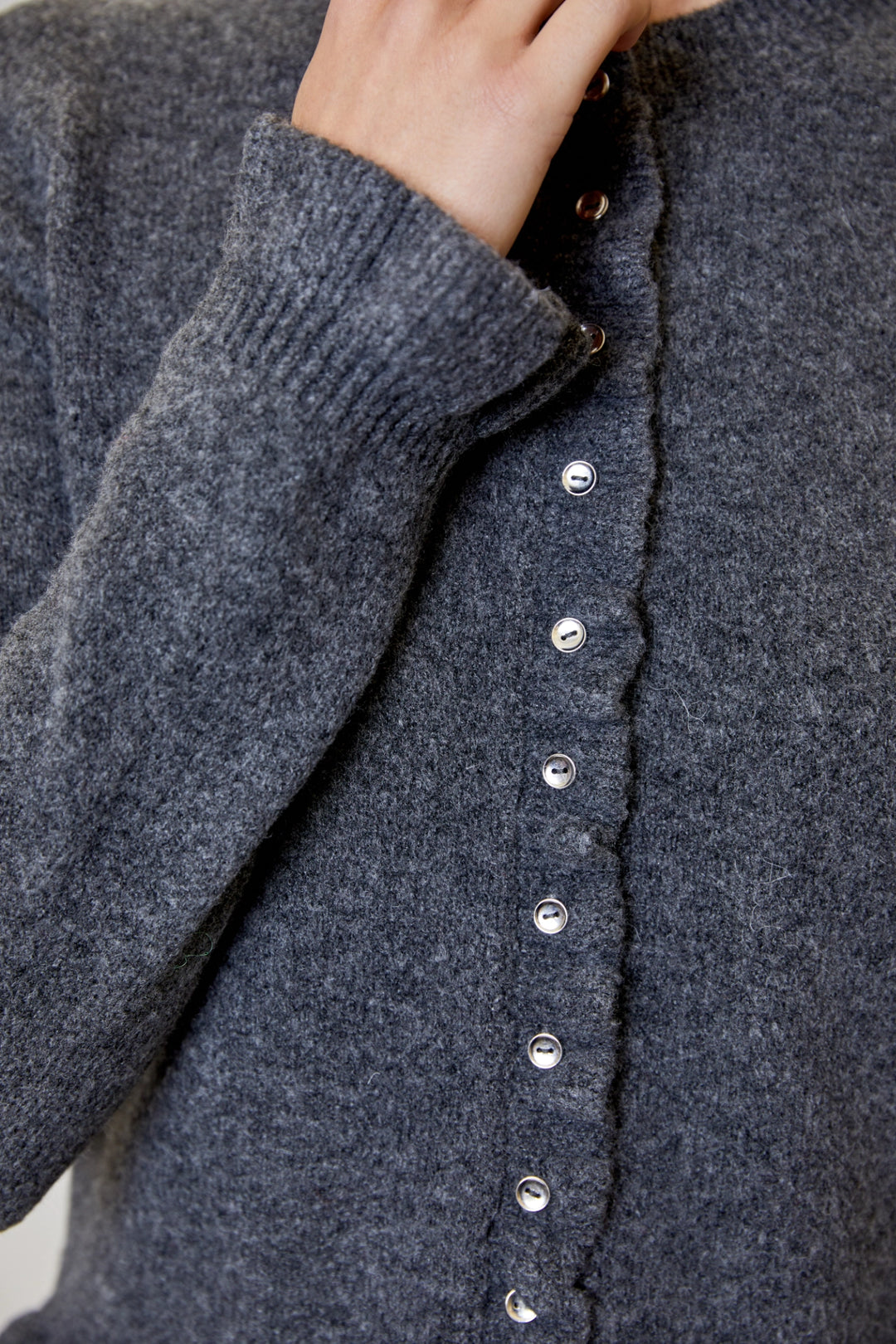 Ruffle Cardigan Sweater