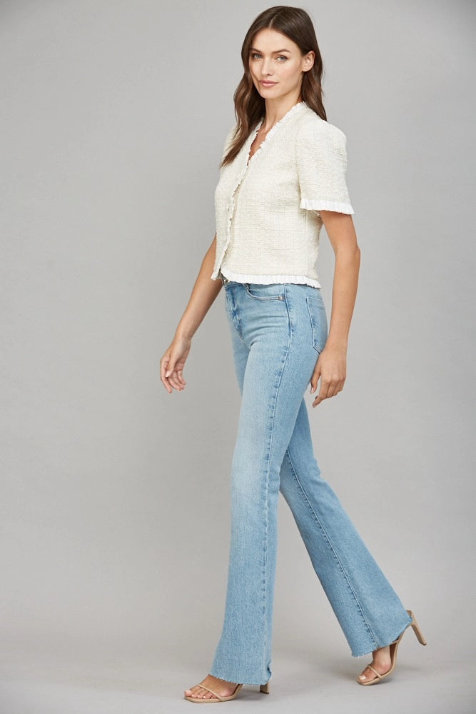 Short Sleeve Tweed Jacket