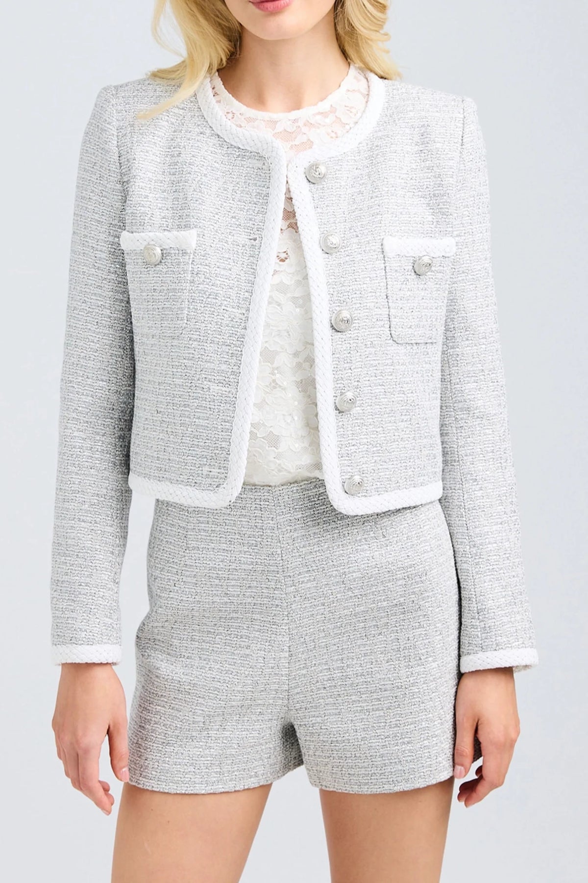 新品未使用タグ付き】Grace Tweed Jacket Grace Tweed Jacket pink petale 新品未使用タグ付き】Grace Tweed Jacket Grace Tweed Jacket pink petale