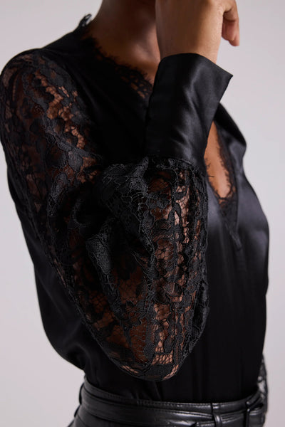 Carly Lace Combo Blouse