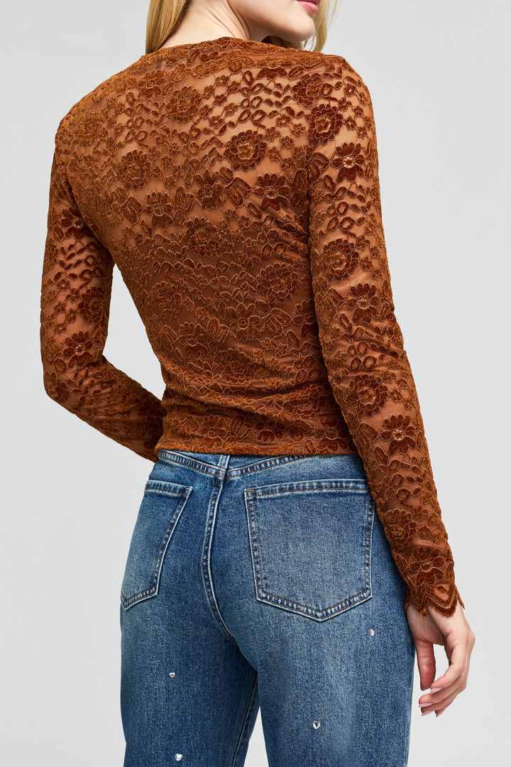 Gracie Burnout Velvet Top