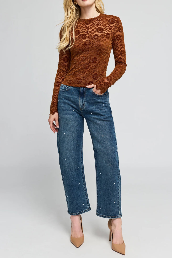 Gracie Burnout Velvet Top