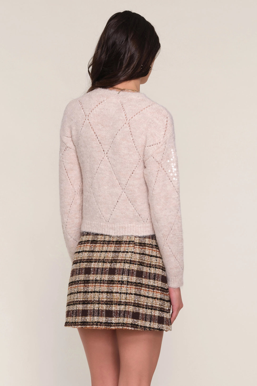 Dorian Sequin Argyle Sweater