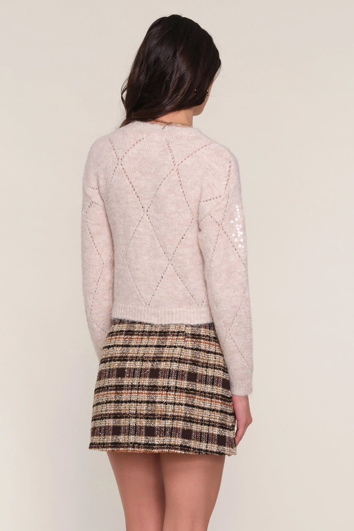Dorian Sequin Argyle Sweater