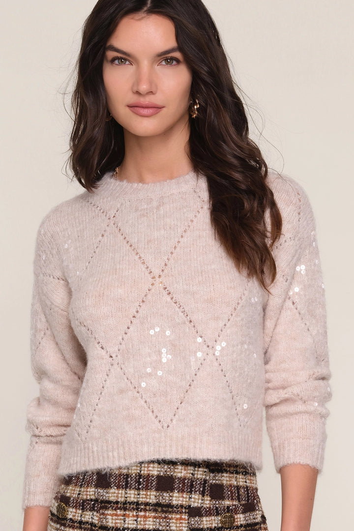 Dorian Sequin Argyle Sweater