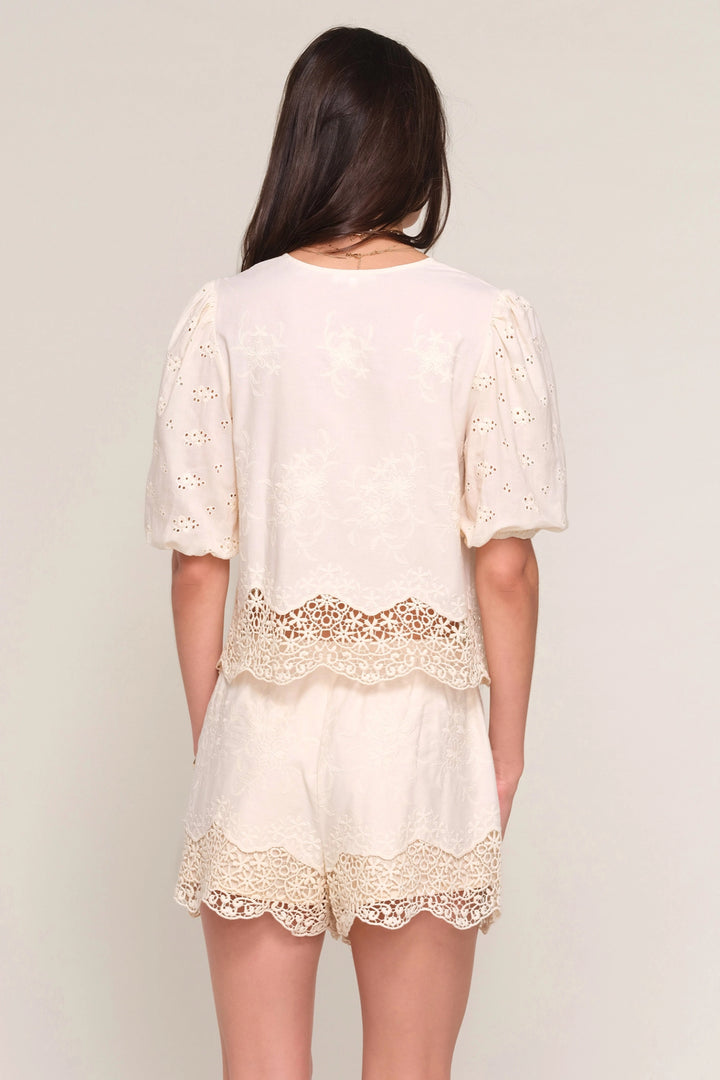 Janna 2 Piece Lace Trim Set