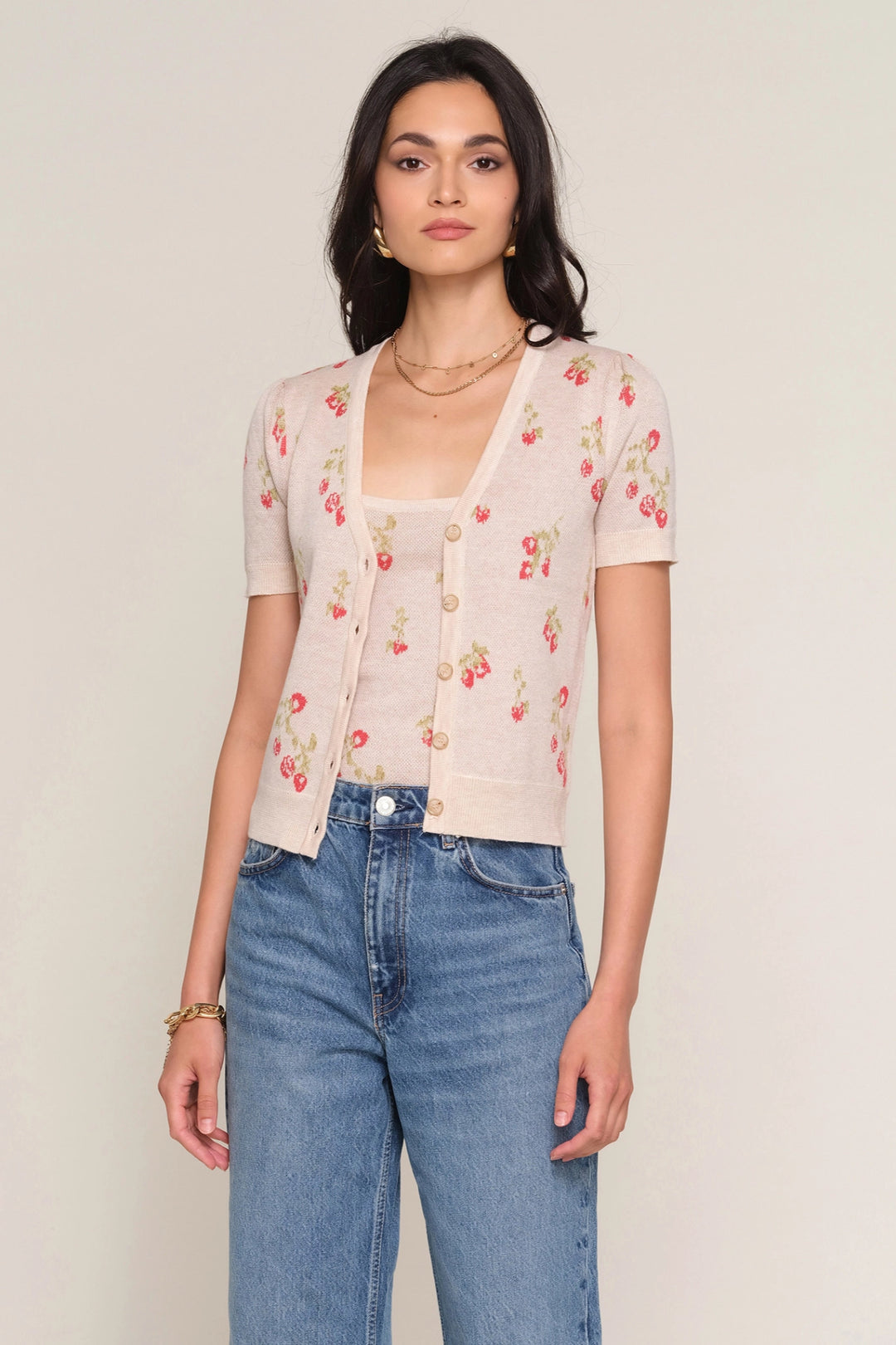 Jodene Cherry Cardigan
