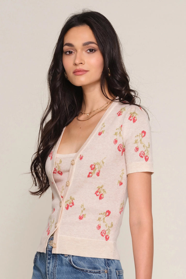 Jodene Cherry Cardigan