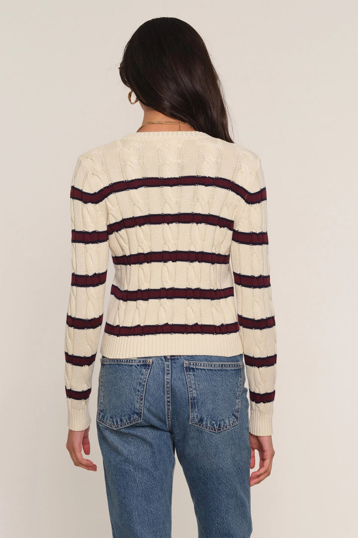 Lia Stripe Cable Sweater