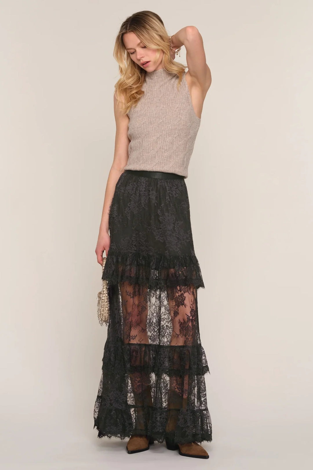 Sylvie Lace Long Skirt