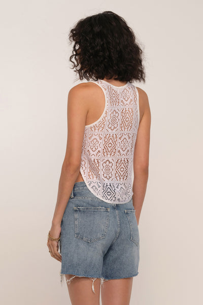 Teyana Crochet Back Tank