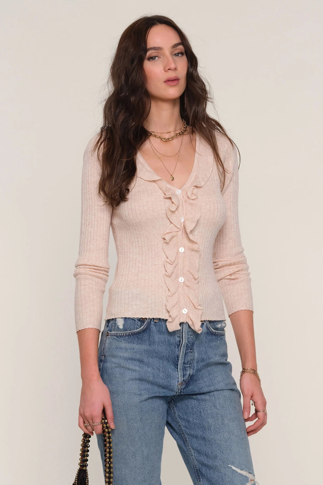 Yvette Ruffle Cardigan