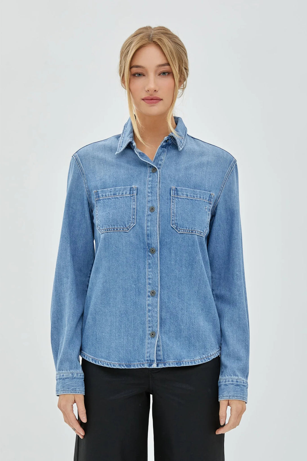 Button Down Denim Shirt1