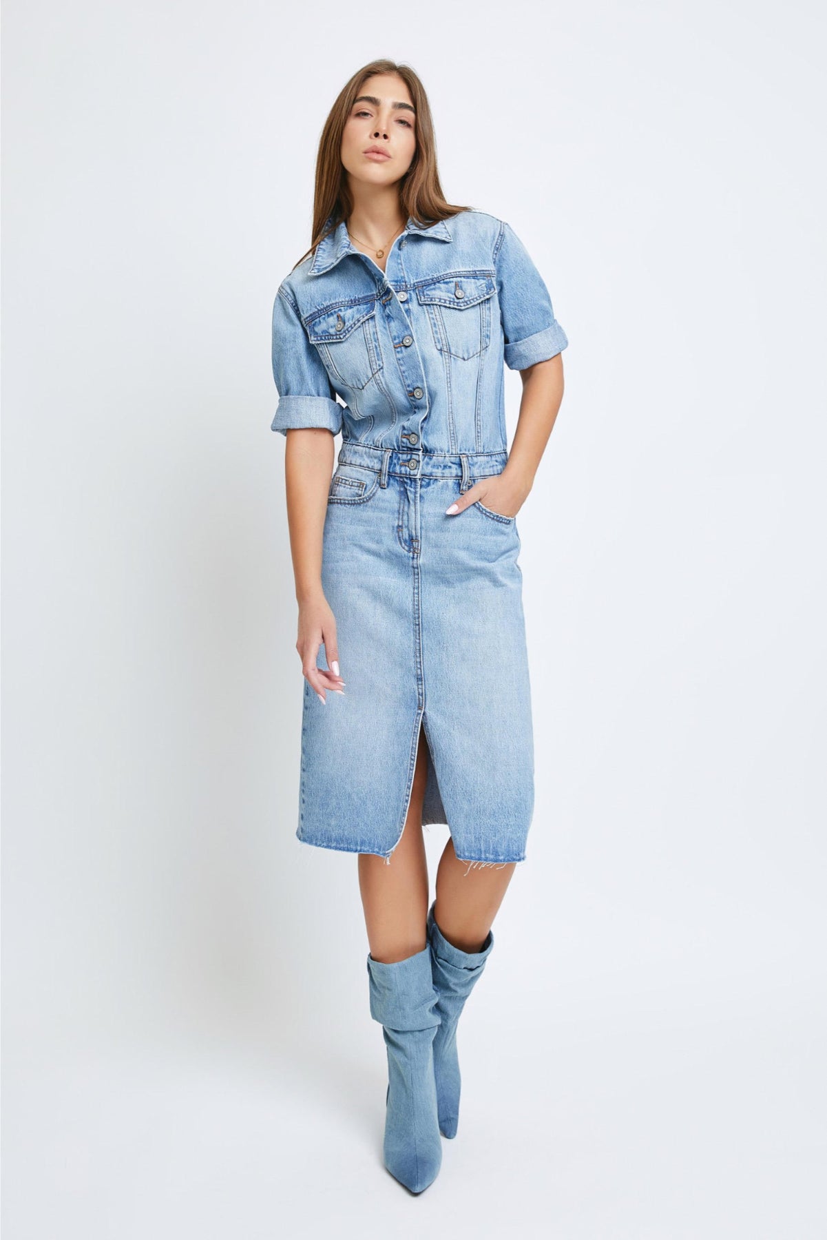 Denim Shirt Dress Clothesline Clothing Co. Denim Shirt Dress Clothesline Clothing Co.