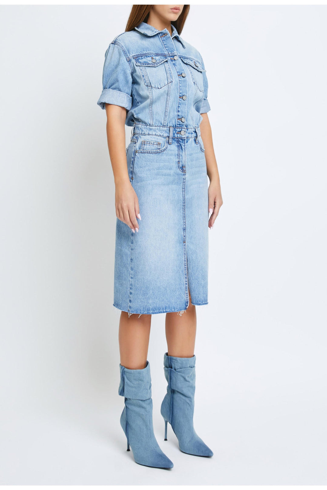 light denim summer dress Buy Sosandar Light Blue Denim Shirt Dress from Next USA