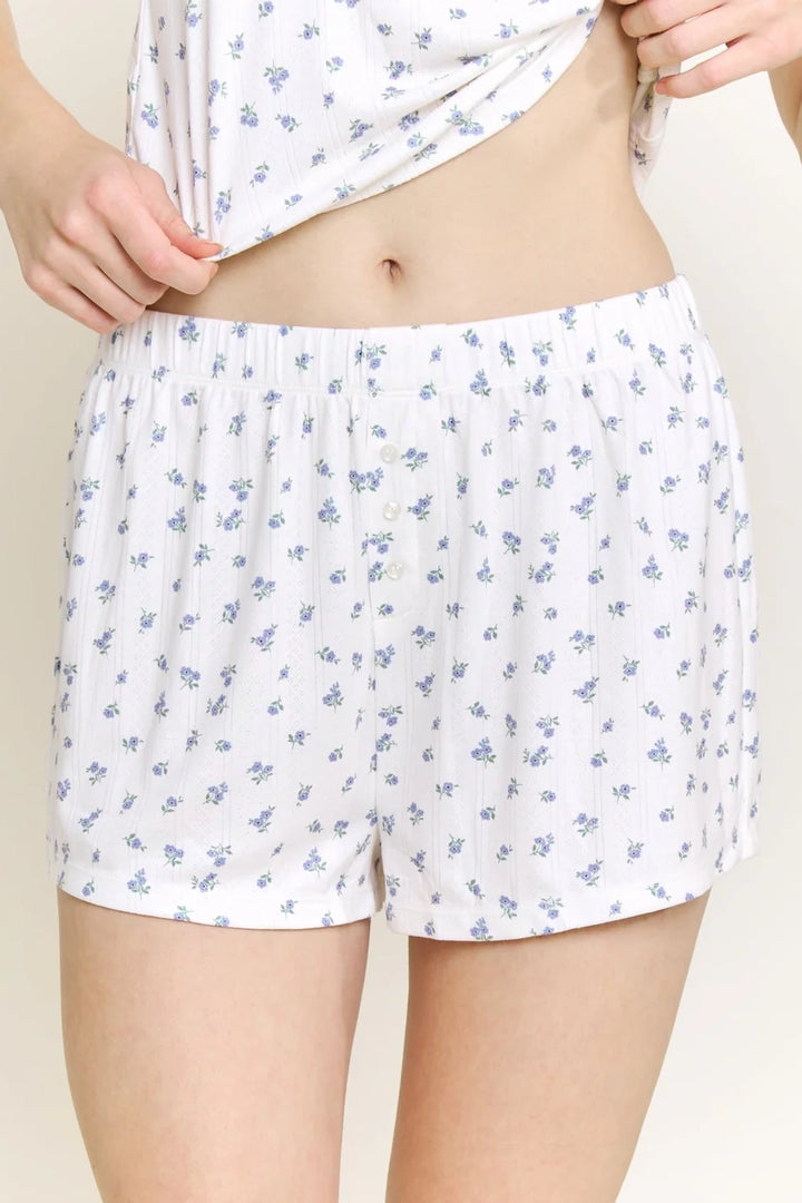 Blissful Tank Shortie Set in Ivory Ditsy