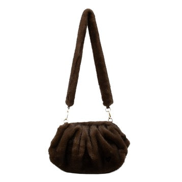 Faux Mink Clutch Crossbody