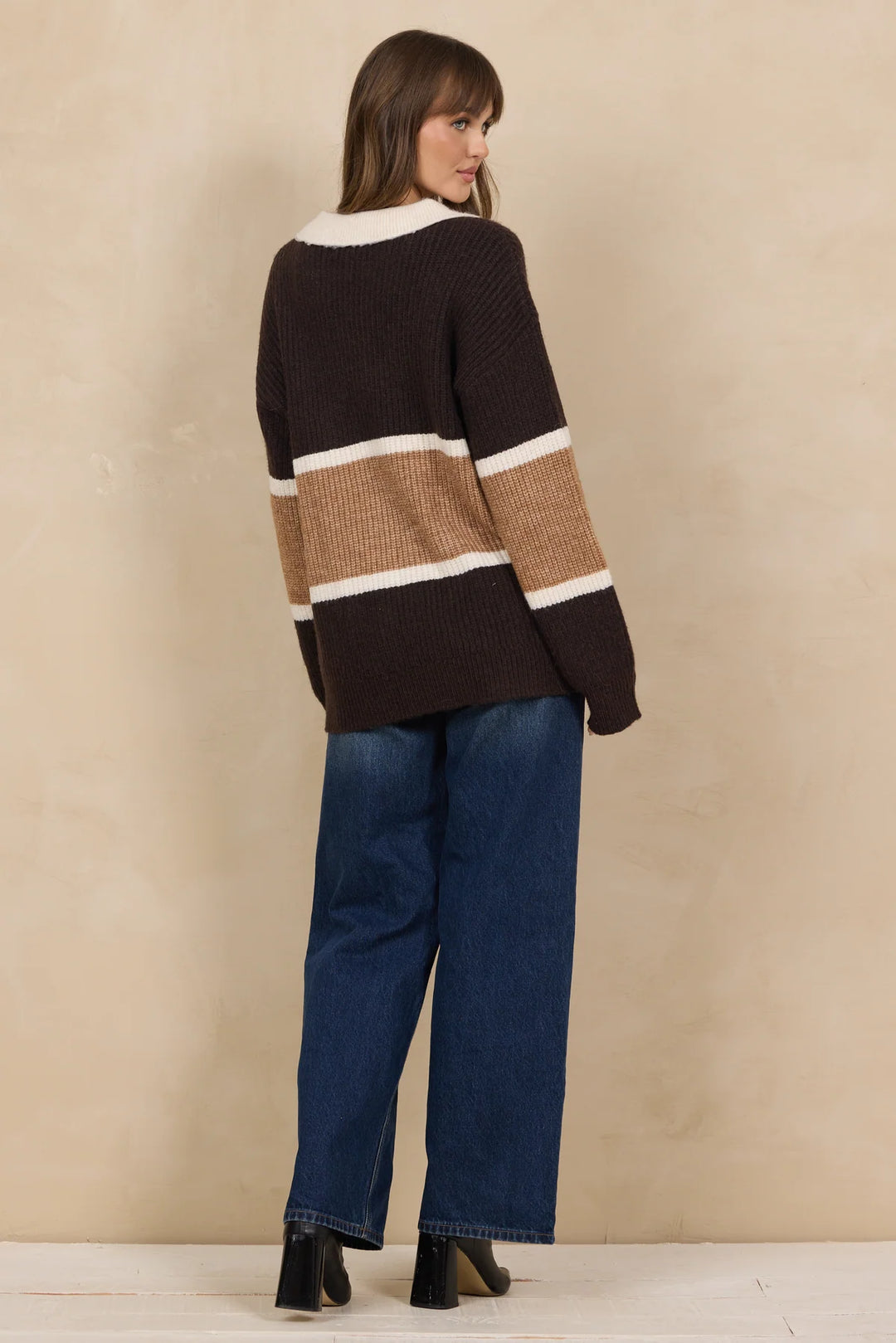 Stripe Polo Sweater