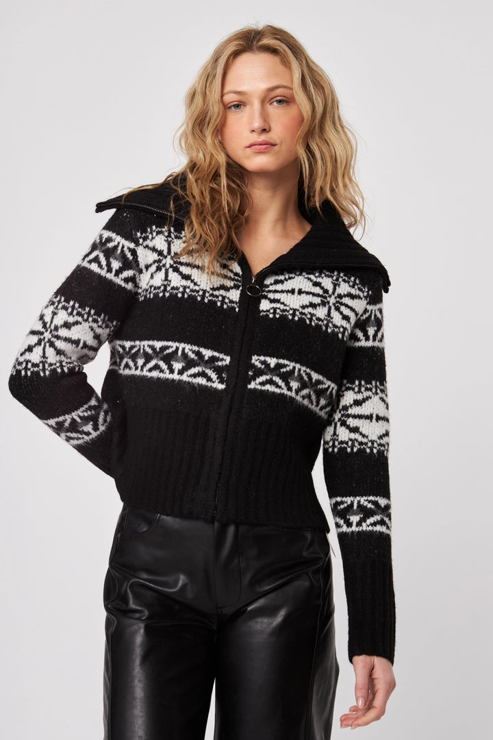 Maxim Fairisle Zip Sweater