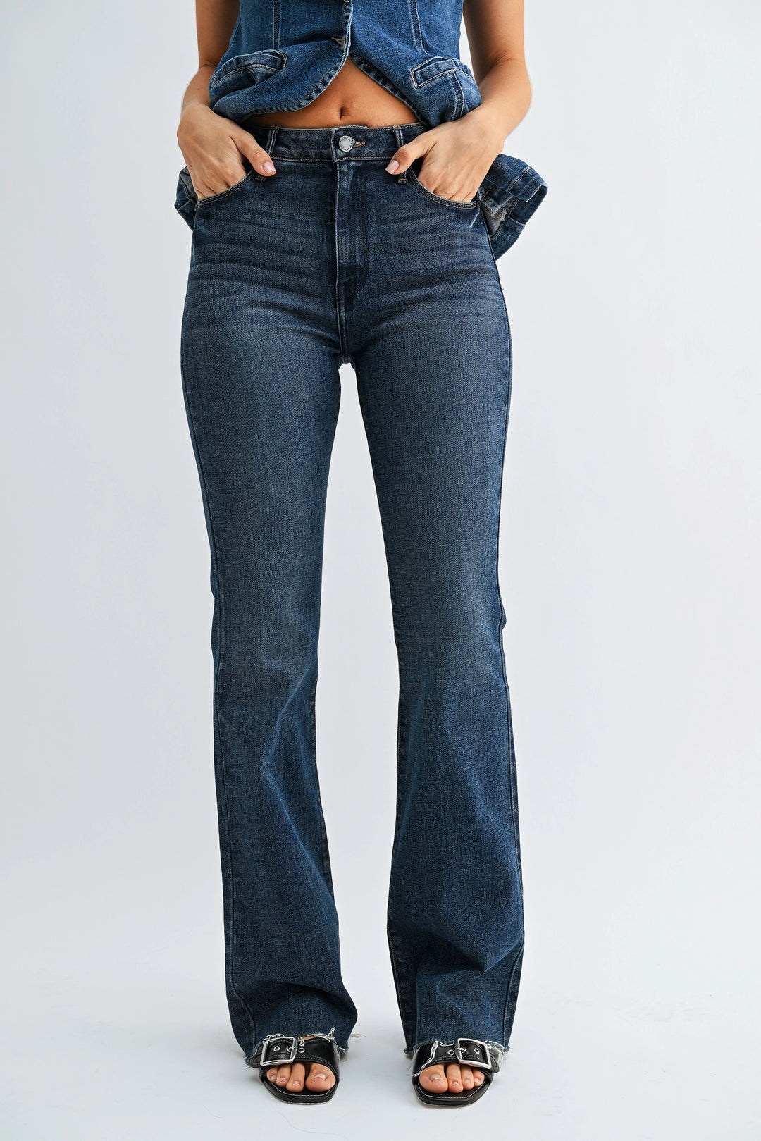 High Rise Scissor Cut Bootcut