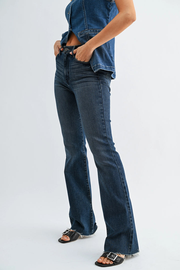 High Rise Scissor Cut Bootcut