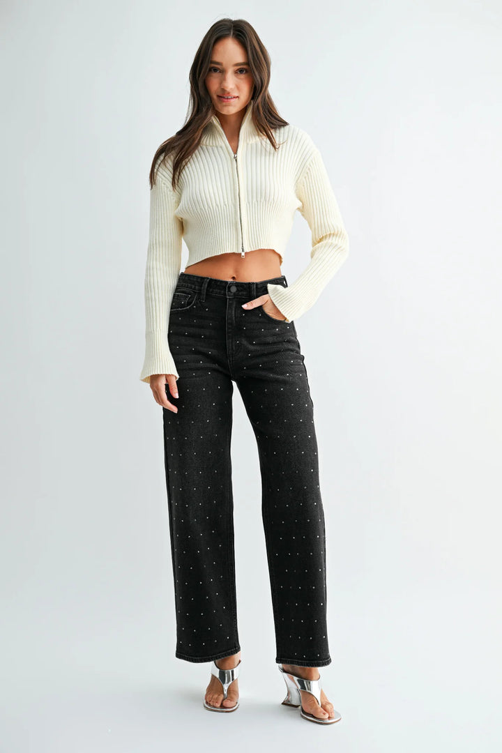 Vintage Rhinestone Straight Jean