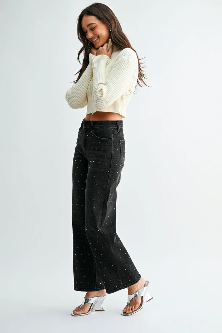 Vintage Rhinestone Straight Jean