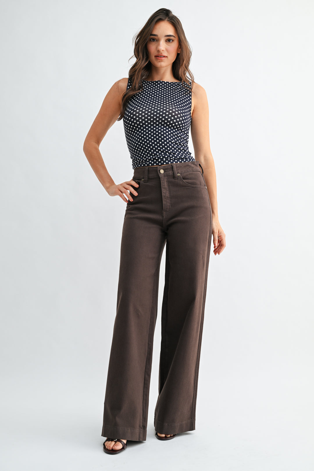 High Rise Wide Leg Jean