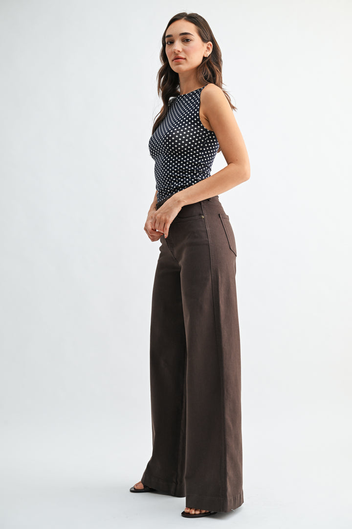 High Rise Wide Leg Jean