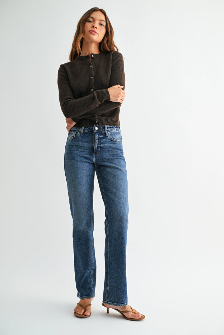 Mid Rise Stovepipe Straight Jean