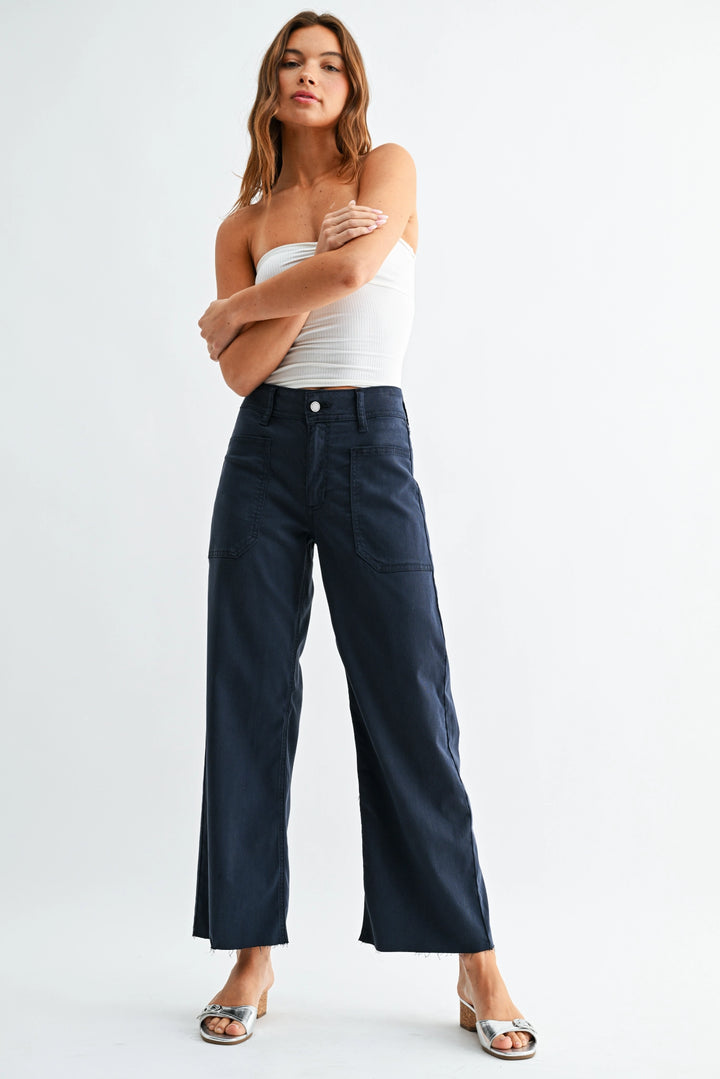 Twill Utility Wide Leg Pant