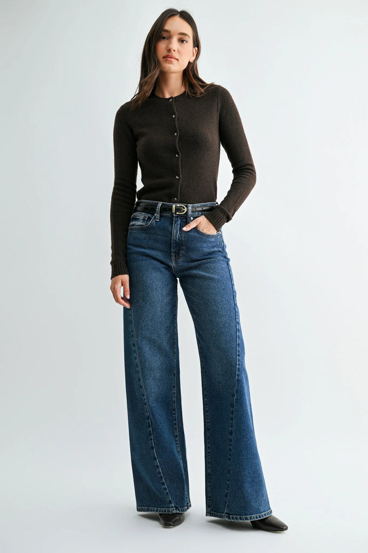Twist Seam Wide Leg Jean