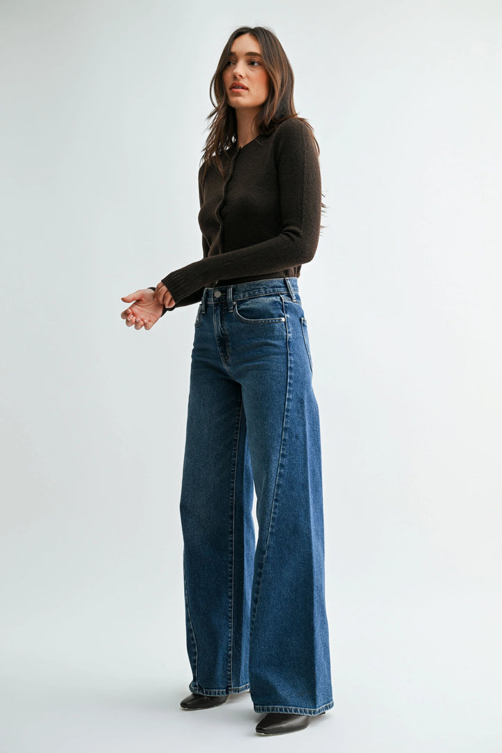 Twist Seam Wide Leg Jean