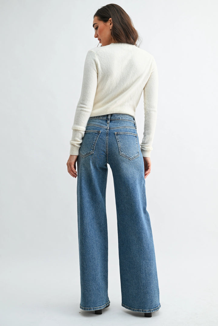 Twist Seam Wide Leg Jean