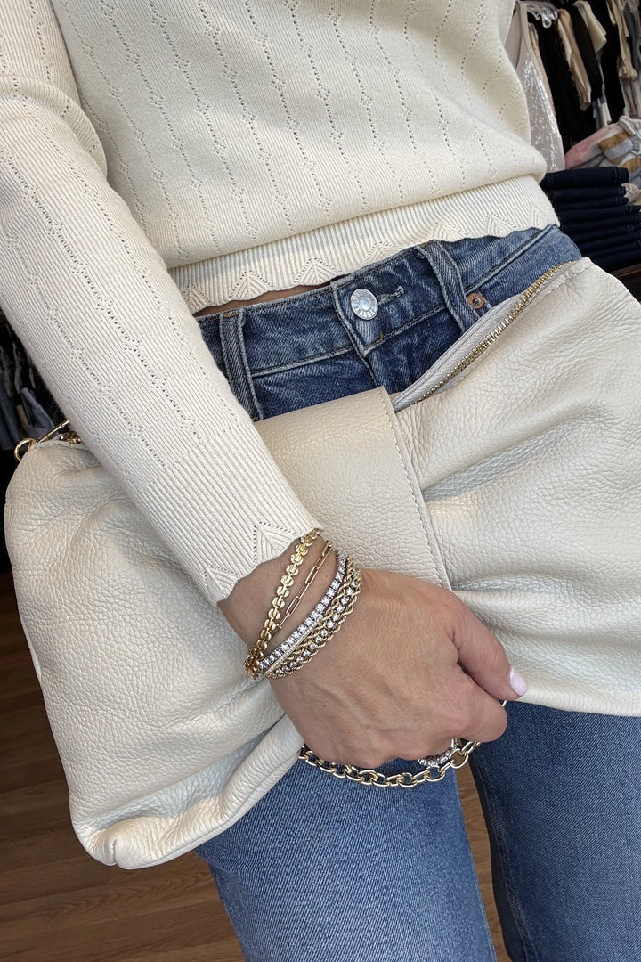 Large Leather Bow Bag