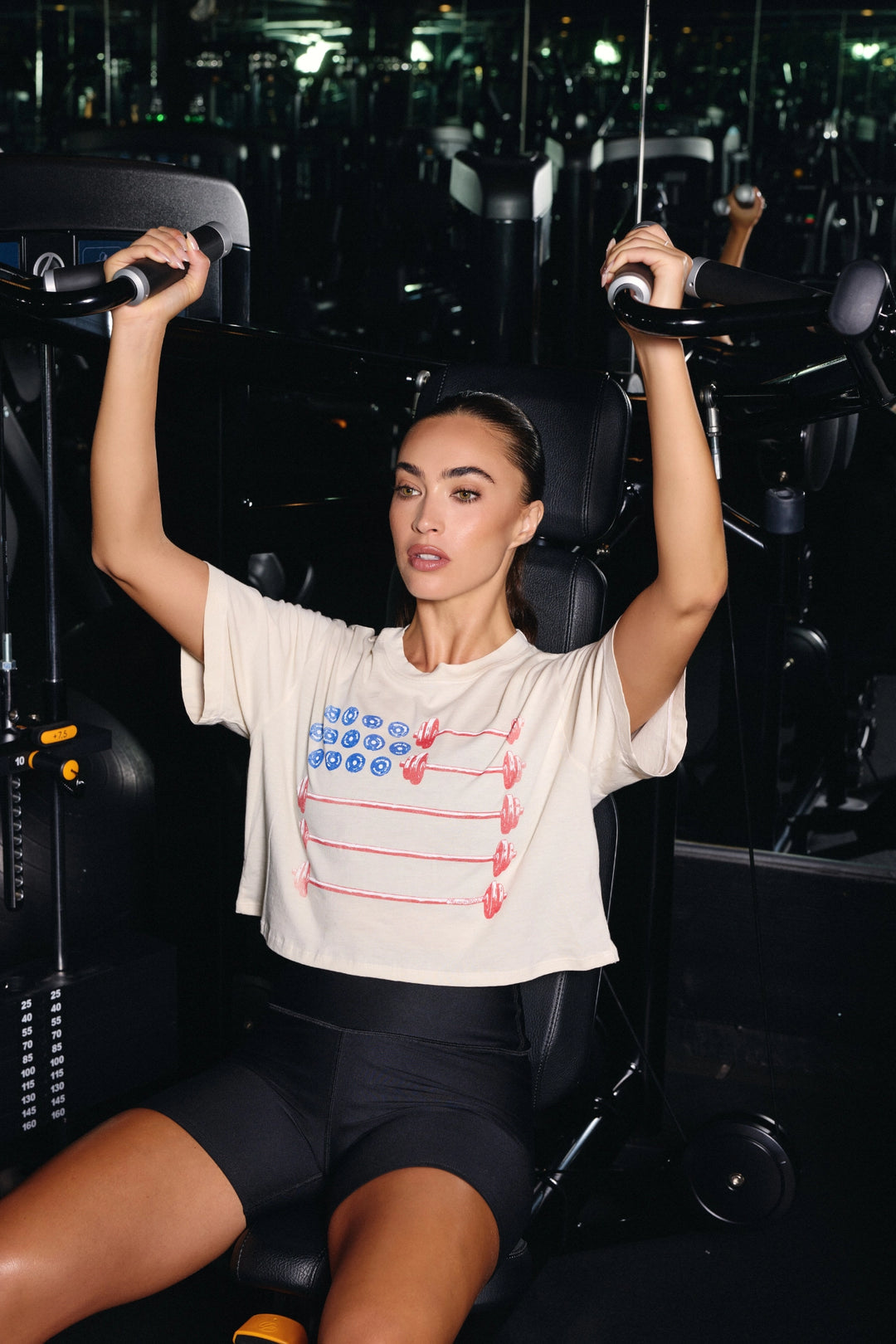 Arietta Barbell Crop Tee