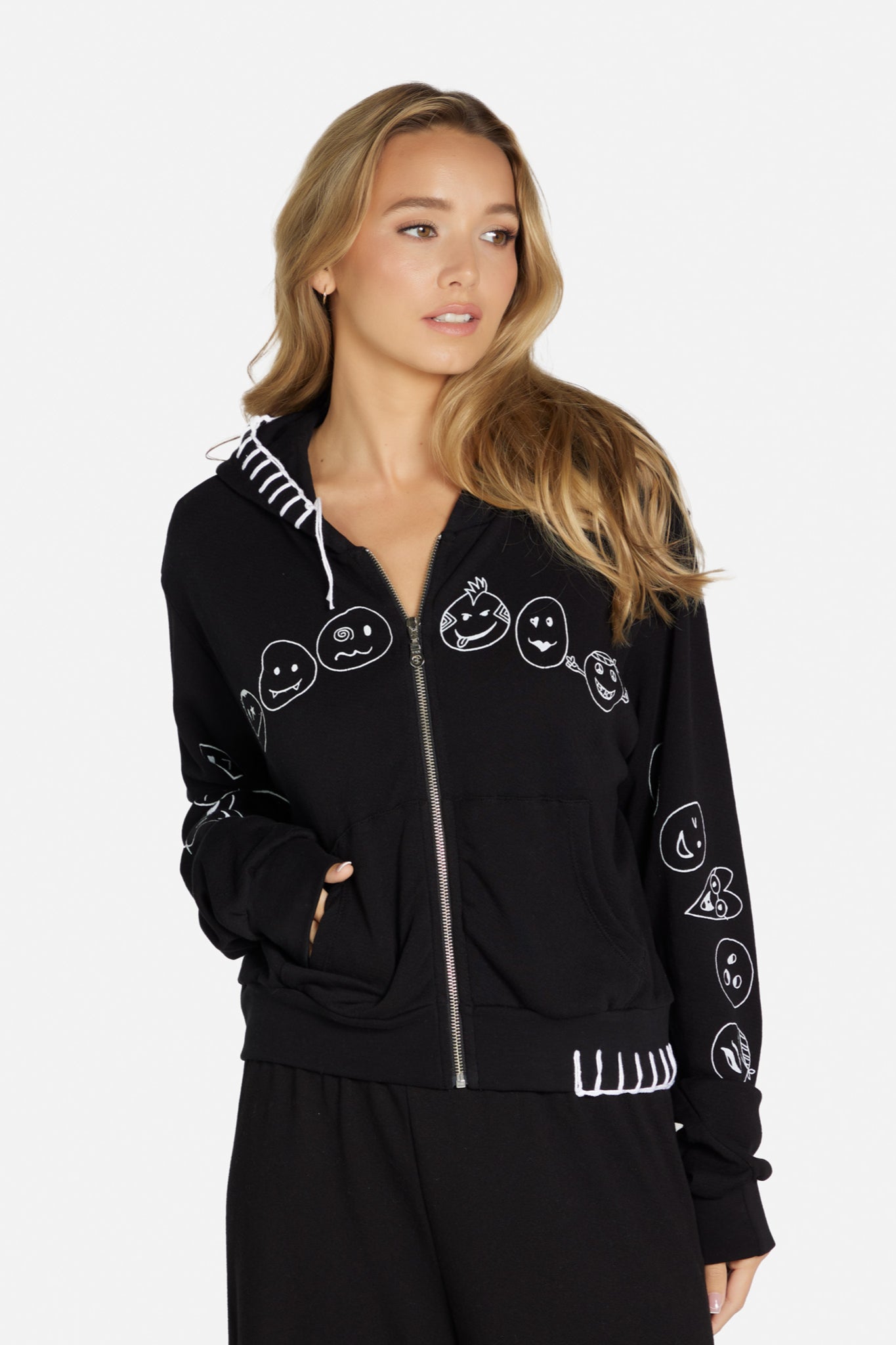 Lachelle Comic Emoji Zip Hoodie