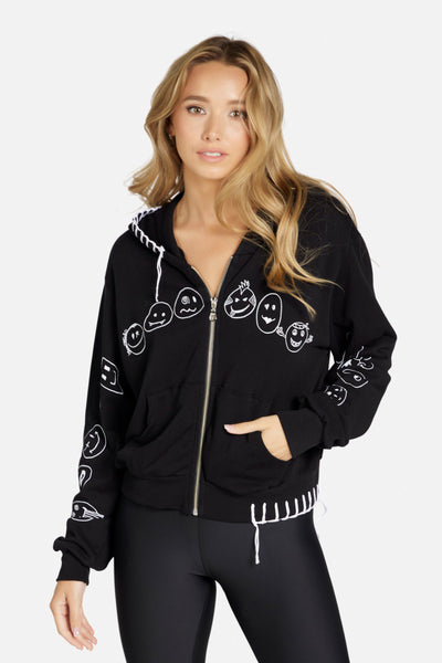 Lachelle Comic Emoji Zip Hoodie