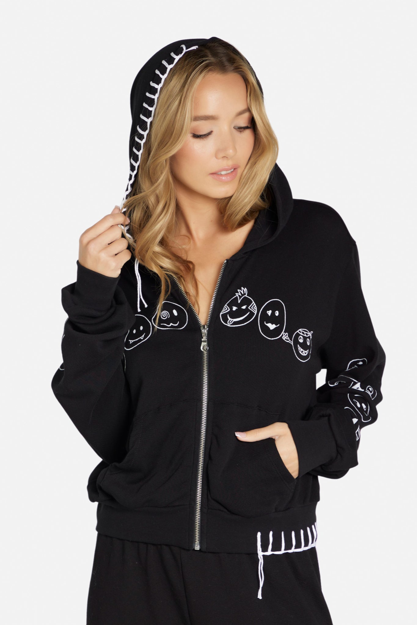 Lachelle Comic Emoji Zip Hoodie