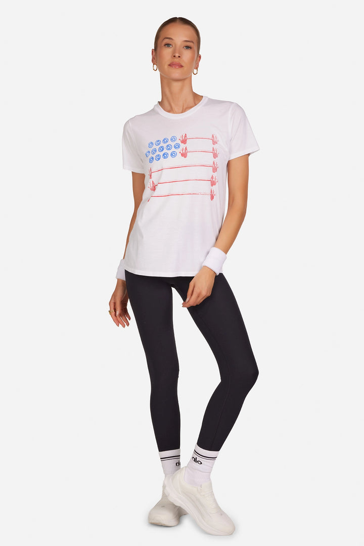Ruthie Barbell Flag Tee