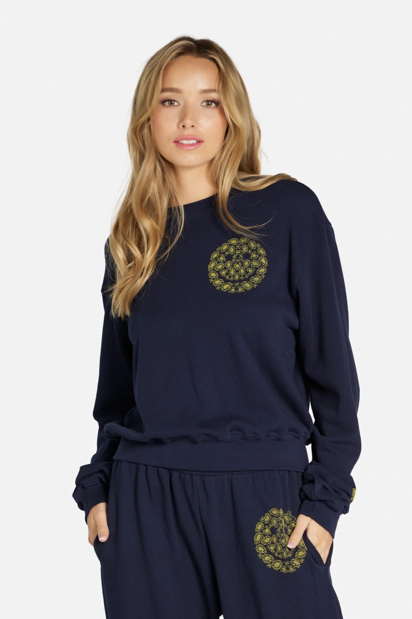 Spalding Diamond Happy Face Sweat Shirt