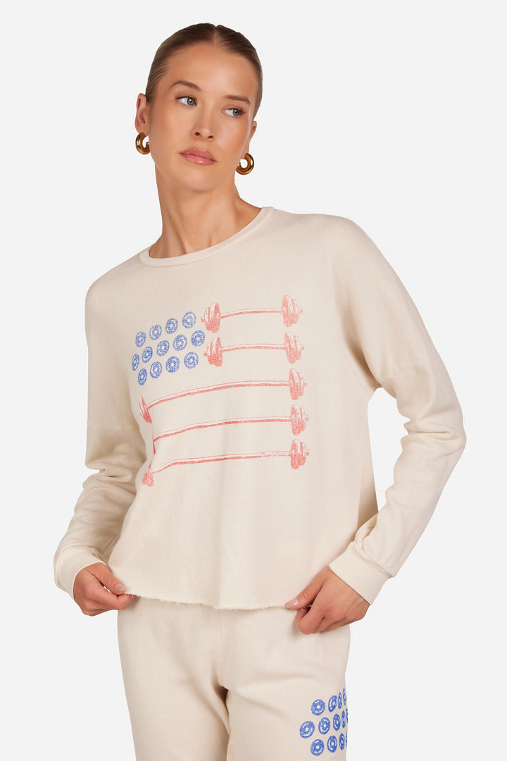 Zyla Barbell Flag Sweatshirt