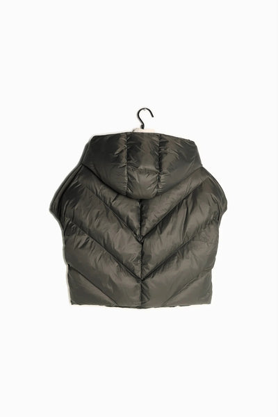Batwing Crop Puffer Vest